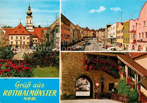 AK / Ansichtskarte Rotthalmuenster Motive Altstadt Kirche Torbogen Rotthalmuenster