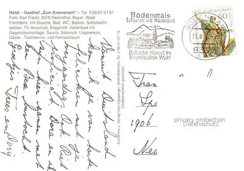 AK / Ansichtskarte Geiersthal_Regen Ortsansicht mit Kirche Geiersthal_Regen