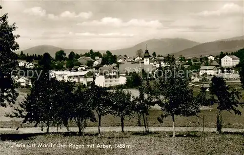AK / Ansichtskarte March_Niederbayern Panorama mit Arber March Niederbayern