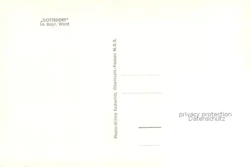AK / Ansichtskarte Gottsdorf_Niederbayern Ortspartie mit Kirche Gottsdorf Niederbayern
