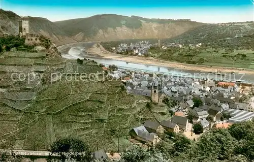 AK / Ansichtskarte Kobern_Mosel Fliegeraufnahme mit der Niederburg 