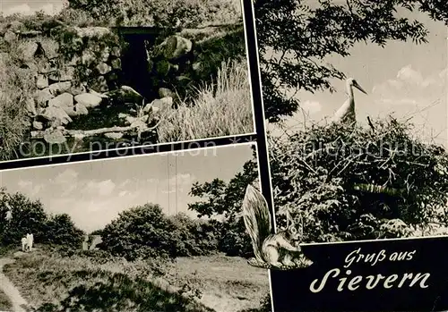 AK / Ansichtskarte Sievern Weserquelle Storchennest Landschaft Sievern