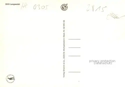 AK / Ansichtskarte Langwedel_Verden Kanal Schule Kirche Bungalow Langwedel Verden