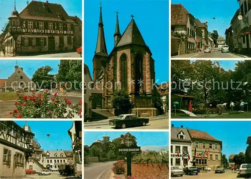 AK / Ansichtskarte Deidesheim Rathaus Kirche Strassenpartien Ortsschild Deidesheimer Hof Deidesheim