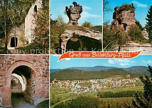 AK / Ansichtskarte Busenberg_Pfalz Burgruine Drachenfels Huette Panorama Busenberg Pfalz