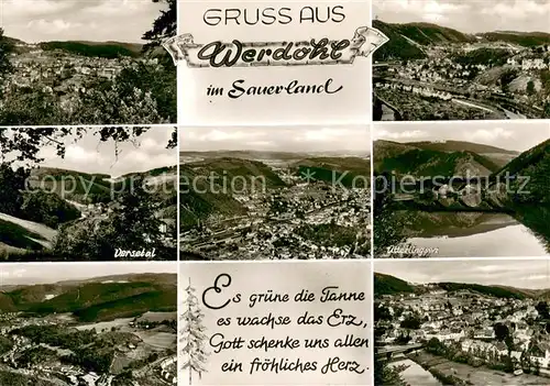 AK / Ansichtskarte Werdohl Fliegeraufnahmen Versetal uetterlingsen  Werdohl