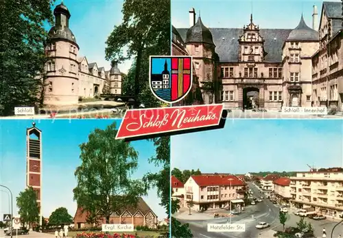 AK / Ansichtskarte Paderborn Schloss Neuhaus Innenhof Ev Kirche Hatzfelder Strasse Paderborn