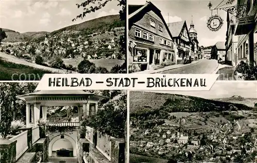 AK / Ansichtskarte Bad_Brueckenau Panorama Heilbad Fernblick Altstadt und Georgi Quelle Bad_Brueckenau