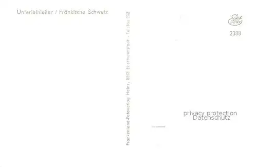 AK / Ansichtskarte Unterleinleiter Leidingshofer Tal Streitberg Schloss Greifenstein Veilbronn Unterleinleiter