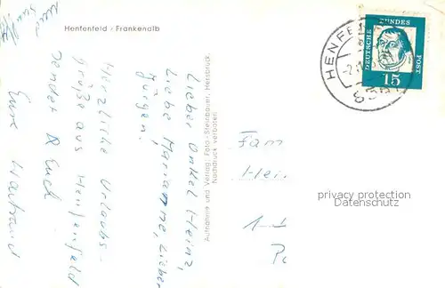 AK / Ansichtskarte Henfenfeld Ansicht vom Waldrand aus Frankenalb Henfenfeld