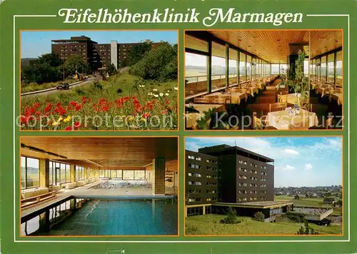 AK / Ansichtskarte Marmagen Eifelhoehenklinik Speisesaal Hallenbad  Marmagen