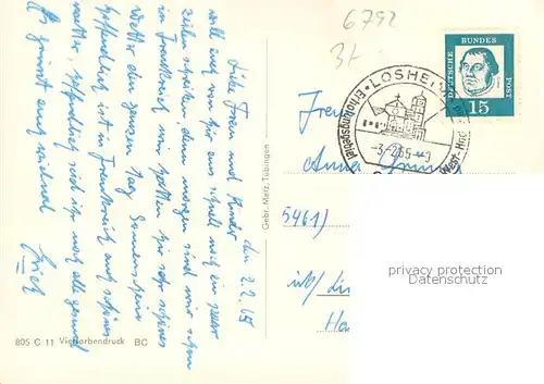 AK / Ansichtskarte Ramstein_Burg Rathaus Strassenpartie Park  