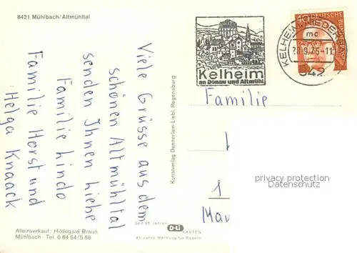 AK / Ansichtskarte Muehlbach_Altmuehltal Ortsansicht 
