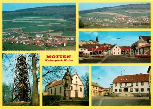 AK / Ansichtskarte Motten Fliegeraufnahmen Aussichtsturm Ortspartie Kirche Brauerei Gasthof Motten