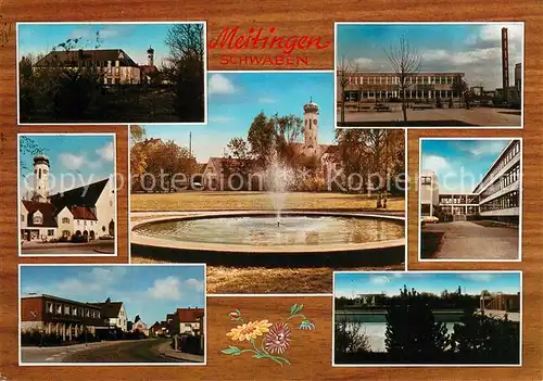 AK / Ansichtskarte Meltingen Kirche Park Fontaene Schule Teilansichten Meltingen