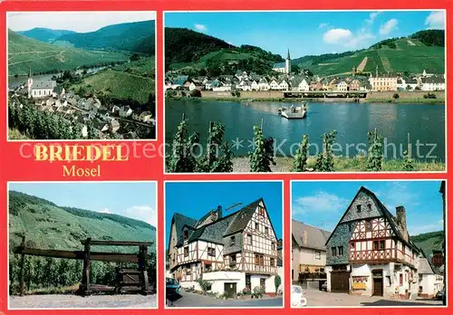 AK / Ansichtskarte Briedel Panorama Moselpartie Fachwerkhaeuser Briedel