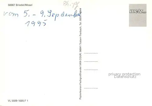 AK / Ansichtskarte Briedel Panorama Moselpartie Fachwerkhaeuser Briedel