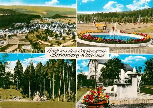 AK / Ansichtskarte Stromberg_Unterwesterwald Fliegeraufnahme Park Springbrunnen Waldpartie Stromberg_Unterwesterwald