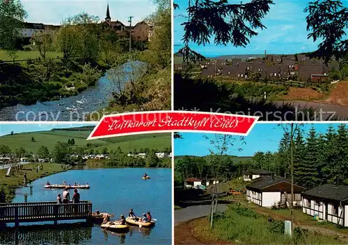 AK / Ansichtskarte Stadtkyll Teilansichten Badesee Bungalows Stadtkyll