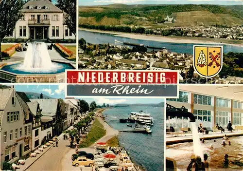 AK / Ansichtskarte Niederbreisig Kurhaus Rheinpartien Promenade Hallenbad Niederbreisig