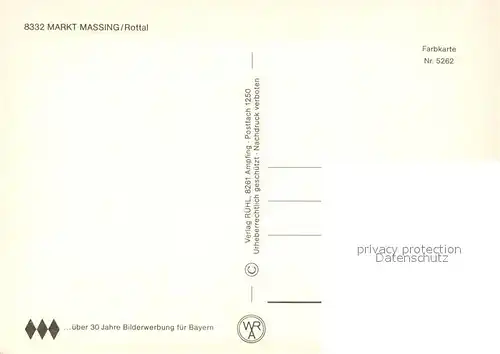 AK / Ansichtskarte Massing_Rottal Kirchen Ortsansichten Schule Hallenbad Weiher Massing Rottal