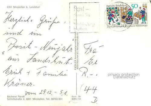 AK / Ansichtskarte Mirskofen Schwimmbad Panorama Kirche Schule Mirskofen