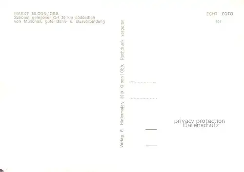 AK / Ansichtskarte Glonn_Ebersberg Panorama Glonn Ebersberg