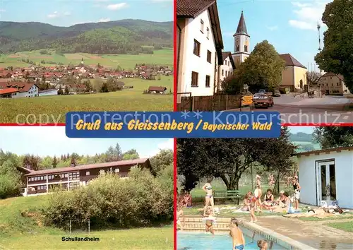 AK / Ansichtskarte Gleissenberg_Oberpfalz Panorama Ortsansicht Schullandheim Schwimmbad Gleissenberg_Oberpfalz