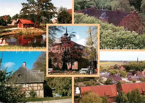 AK / Ansichtskarte Probsteierhagen Schwanenteich Probstei Fachwerkhaus Ortsansicht Probsteierhagen