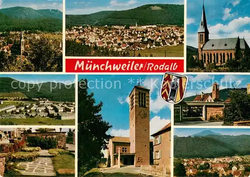 AK / Ansichtskarte Muenchweiler_Rodalb Panorama Kirchen Teilansichten Muenchweiler_Rodalb