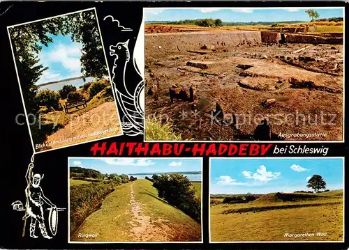 AK / Ansichtskarte Haddeby Blick auf das Haddeby Noor Ausgrabungsstaette Ringwall Margarethen Wall Haddeby