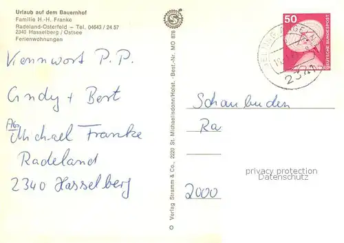 AK / Ansichtskarte Hasselberg_Ostsee Spielplatz Bauernhof Fam Franke Details Hasselberg_Ostsee