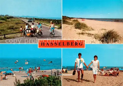 AK / Ansichtskarte Hasselberg_Ostsee Strandstrasse Strandpartien Hasselberg_Ostsee