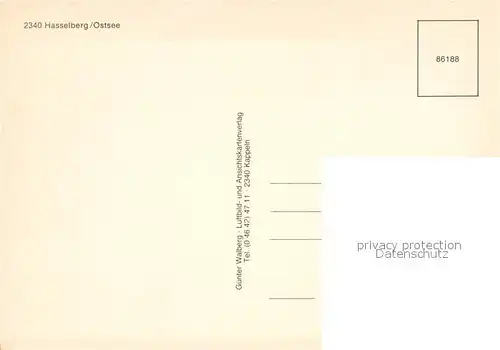 AK / Ansichtskarte Hasselberg_Ostsee Strandstrasse Strandpartien Hasselberg_Ostsee