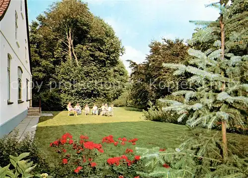 AK / Ansichtskarte Hedwigenkoog Bauernhof Voss Garten Hedwigenkoog