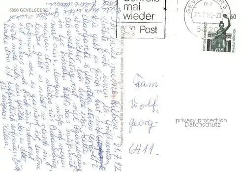 AK / Ansichtskarte Gevelsberg Mittelstrasse Am Nirgena Huelsenbecksches Haus Fussgaengerzone Gevelsberg