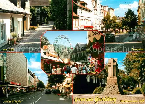 AK / Ansichtskarte Gevelsberg Am Stift Mittelstrasse Kirmes Fassaden Ehrenmal Gevelsberg