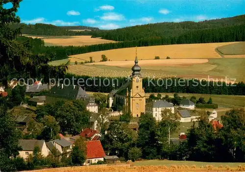 AK / Ansichtskarte Marienweiher Ortsansicht mit Kirche Marienweiher