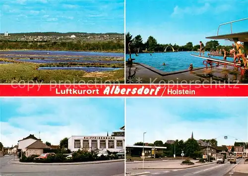 Albersdorf_Holstein Ortsansichten Raiffeisenbank Freibad Landschaftspanorama Albersdorf_Holstein