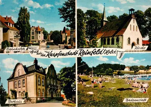 Reinfeld_Holstein Bahnhofstrasse Kirche Badeanstalt Freibad Rathaus Reinfeld_Holstein