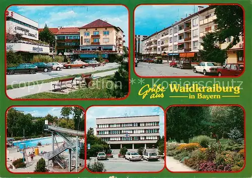 Waldkraiburg Partien in der Innenstadt Parkanlagen Freibad Waldkraiburg