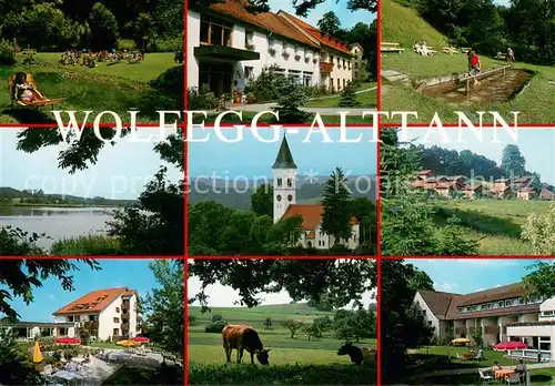 Alttann_Allgaeu Teilansichten Kirche Landschaftspanorama See Wassertreten Alttann Allgaeu