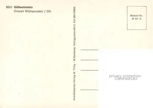 Wichsenstein Ortsansicht mit Kirche Landschaftspanorama Fraenkische Schweiz Wichsenstein