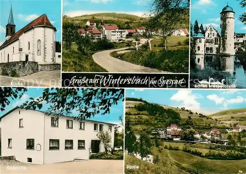 Wintersbach Kirche Ortsansichten Schloss Mespelbrunn Wintersbach