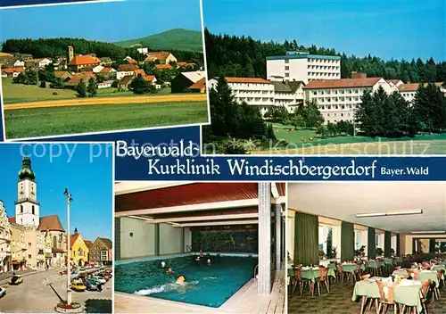 Windischbergerdorf Panorama Bayerwald Kurklinik Hallenbad Ortsmotiv mit Kirche Windischbergerdorf