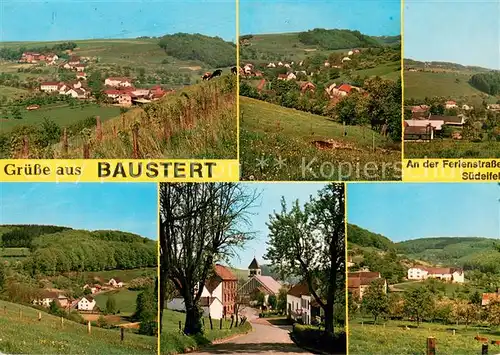 Baustert Panorama Erholungsort an der Ferienstrasse Suedeifel Baustert