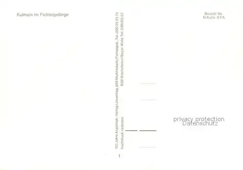 Kulmain Ortsansicht mit Kirche Fichtelgebirge Kulmain