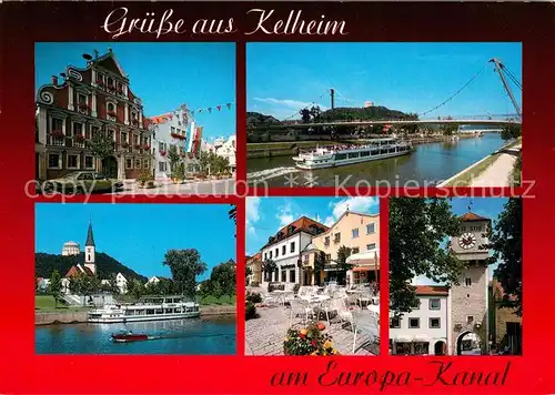 Kelheim Ortsansichten Innenstadt Europa Kanal Fahrgastschiff Kelheim