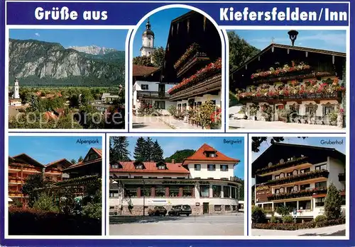 Kiefersfelden Panorama Ortszentrum Kirche Blumenschmuck Alpenpark Bergwirt Gruberhof Kiefersfelden