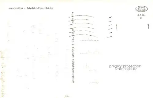 AK / Ansichtskarte Mannheim_Rhein Fridrich Ebert Br?cke 